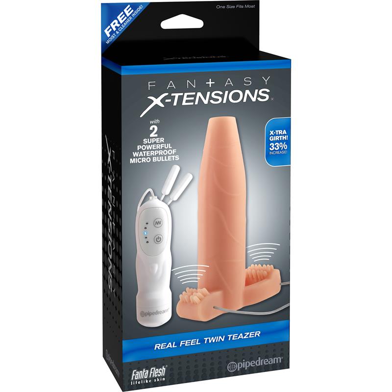 Fantasy X-tensions Real Feel Twin Teazer-Flesh - Imagen 3