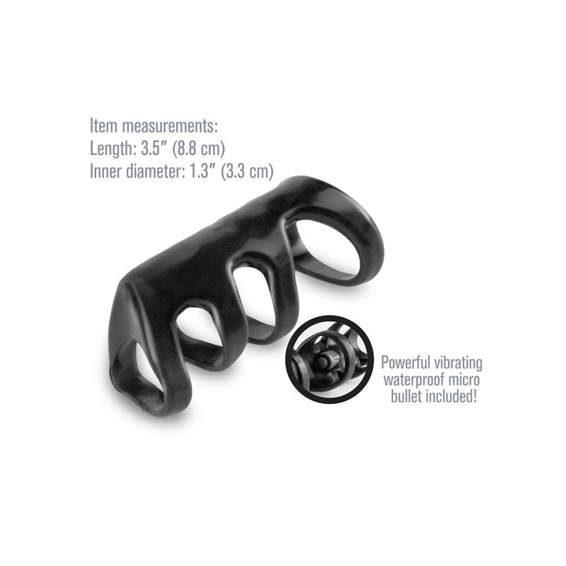 Fantasy X-tensions Vibrating Power Cage-Black - Imagen 4
