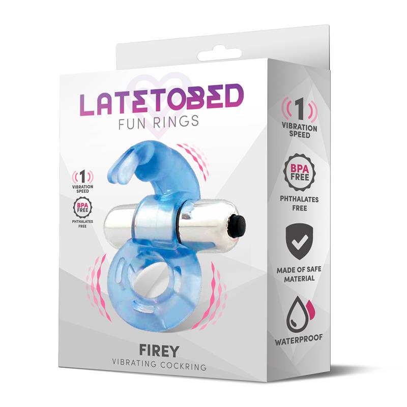 Firey Anillo Vibrador con Conejito Azul - Imagen 4