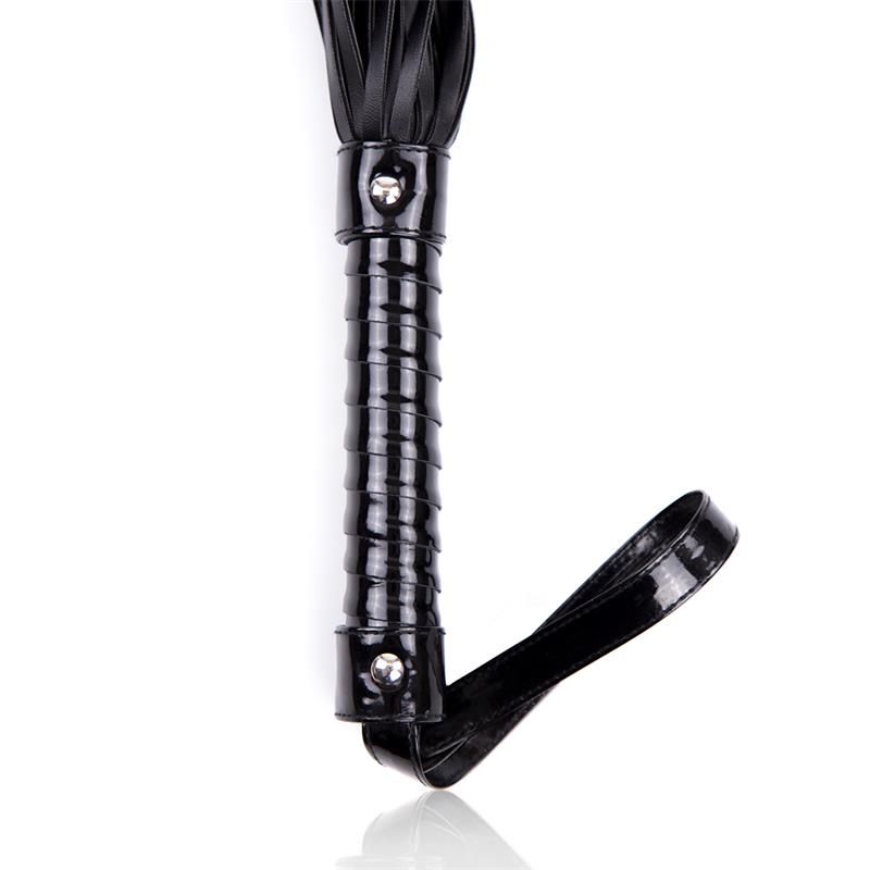 Flogger con Mango Brillante 44 cm Negro - Imagen 4