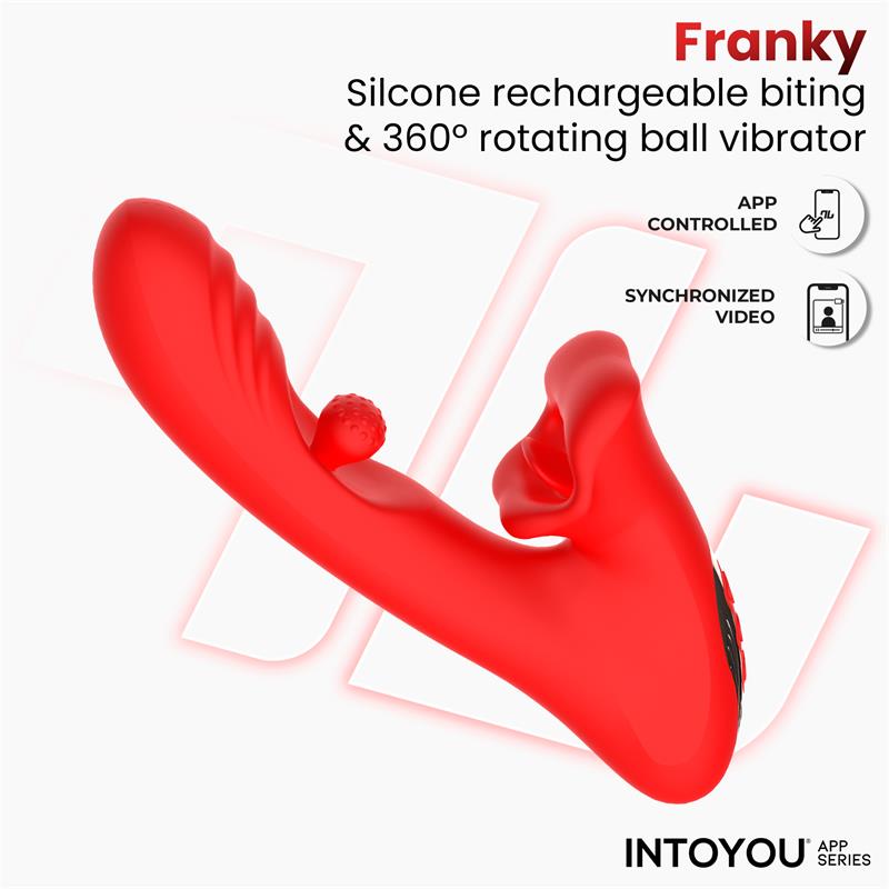 Franky Vibrador con Biting y Bola Rotativa con APP - Imagen 3