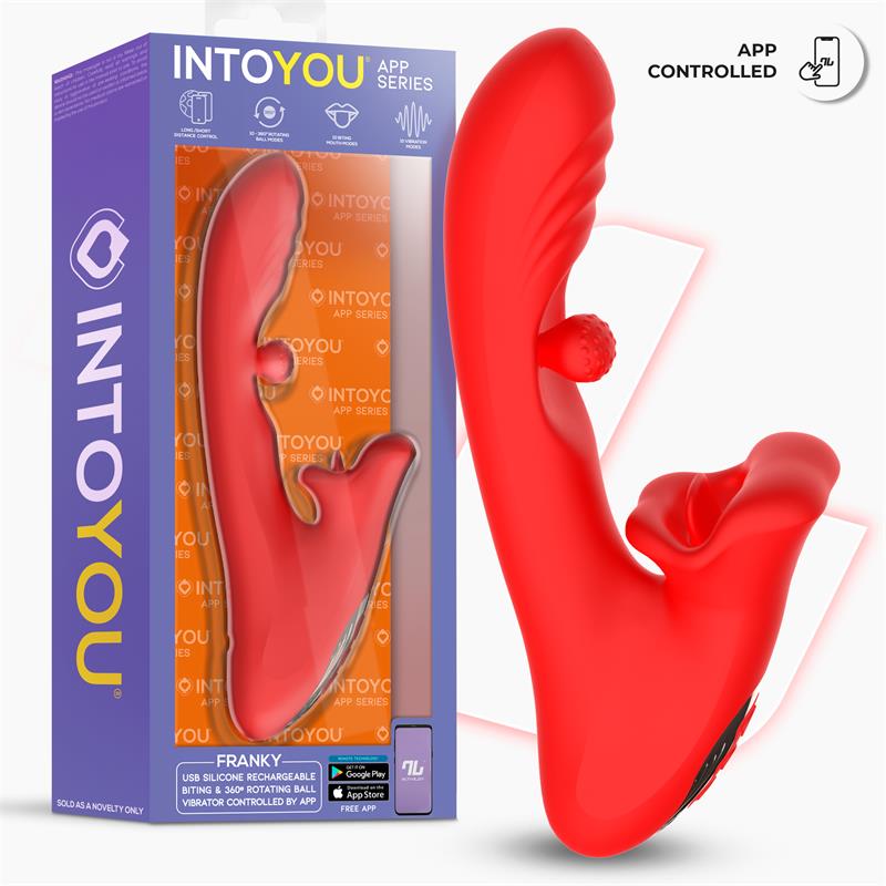 Franky Vibrador con Biting y Bola Rotativa con APP - Imagen 4