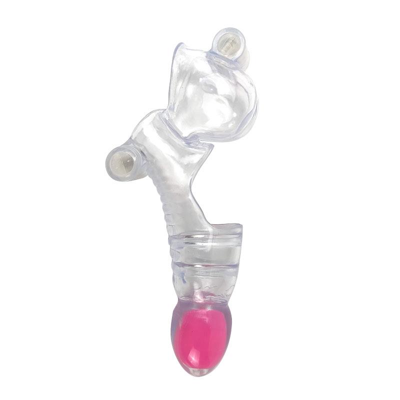 Funda para el Pene y Testículos 3 Balas Vibradoras Transparente - Imagen 3