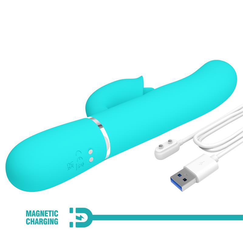Gigi Vibrador con Licking y Thumping Turquesa - Imagen 3