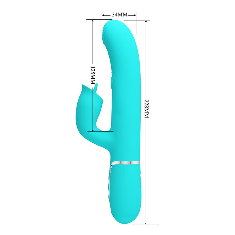Gigi Vibrador con Licking y Thumping Turquesa - Imagen 5