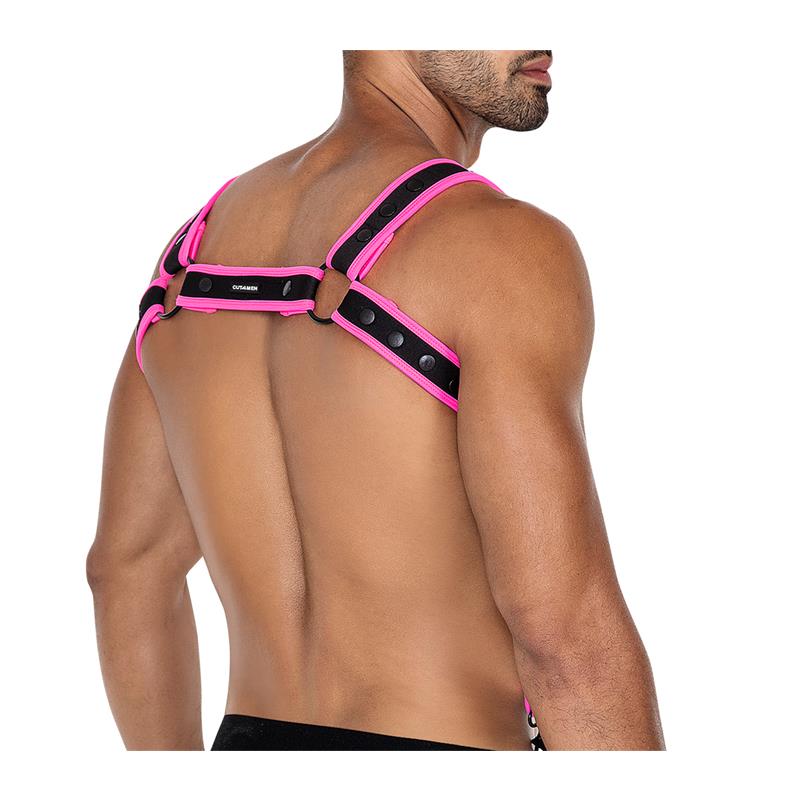 H4RNESS05 Arnés de Pecho Neon Rosa Talla Única - Imagen 4