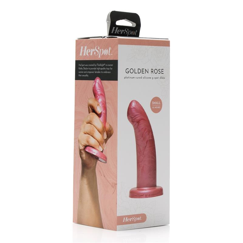 Herspot Dildo Golden Rose Talla Pequeña - Imagen 4