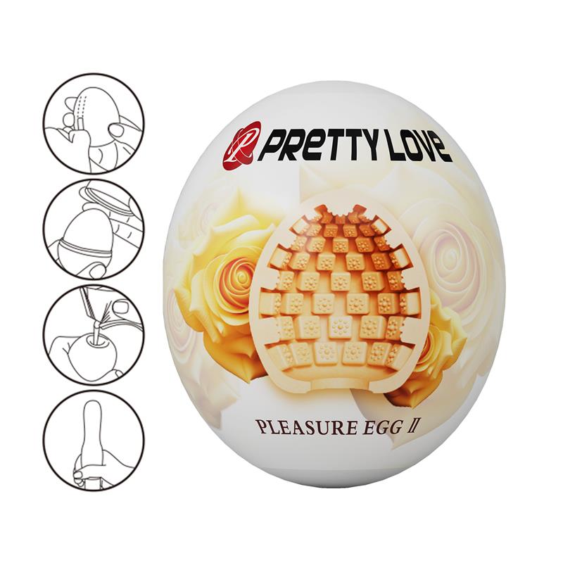 Huevo Masturbador Pleasure Egg II Naranja - Imagen 4