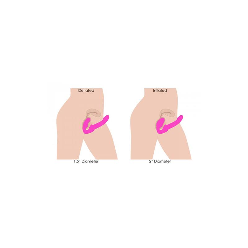 Inflatable Vibrador Doble Funcion Inflable Control Remoto Rosa - Imagen 3