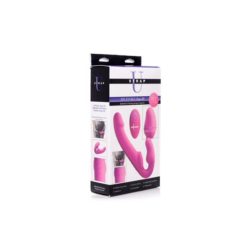 Inflatable Vibrador Doble Funcion Inflable Control Remoto Rosa - Imagen 4