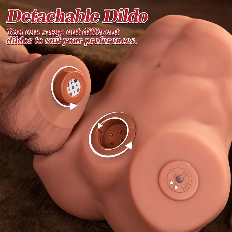 Jonah Semi Torso con Dildo Desmontable, Thrusting y APP 3.48 kg - Imagen 4