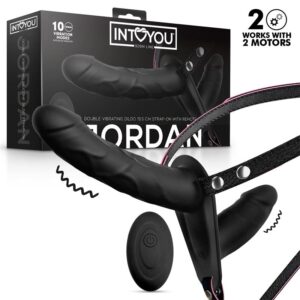 Jordan Arnés Dildo Doble con Vibración y Control Remoto