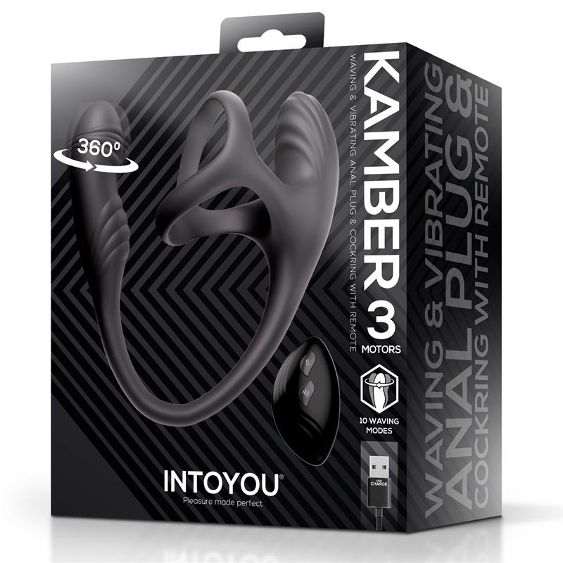 Kamber Plug Anal Vibración y Waving 360º y Estimulador Testículos - Imagen 3