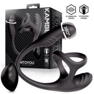 Kamber Plug Anal Vibración y Waving 360º y Estimulador Testículos