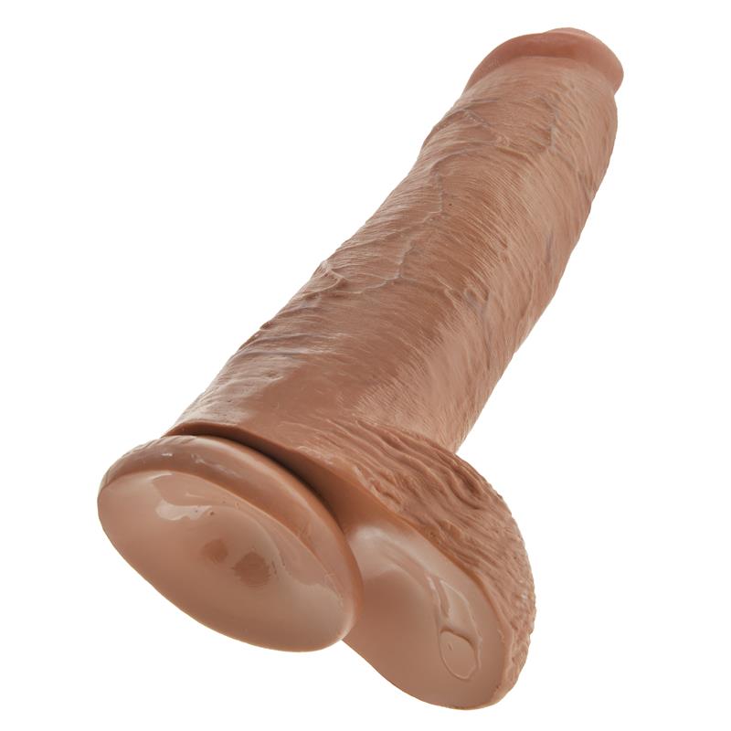 King Cock Pene con Testículos de 12 - Bronceado - Imagen 3
