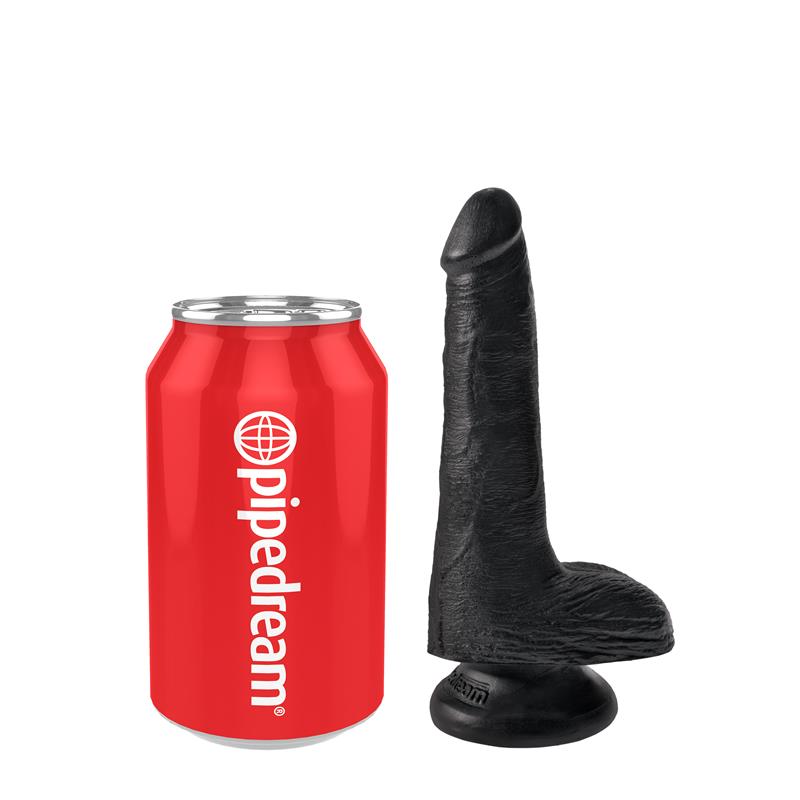 King Cock Pene con Testículos de 6 - Color Negro - Imagen 3