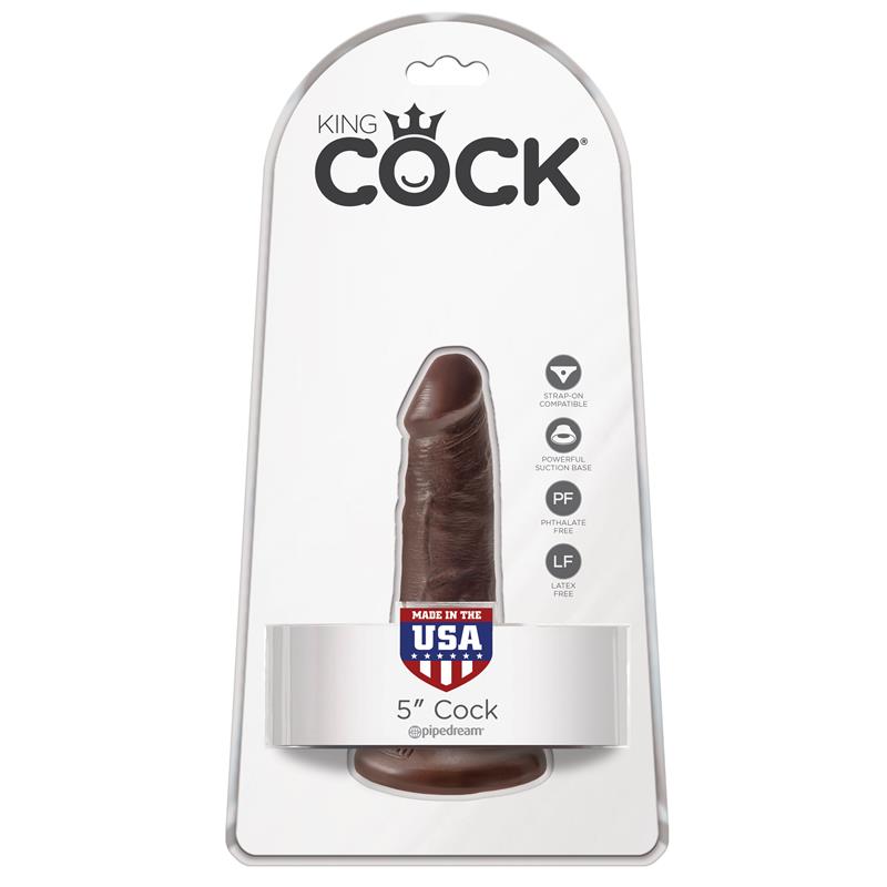 King Cock Pene de 5 - Color Marrón - Imagen 4