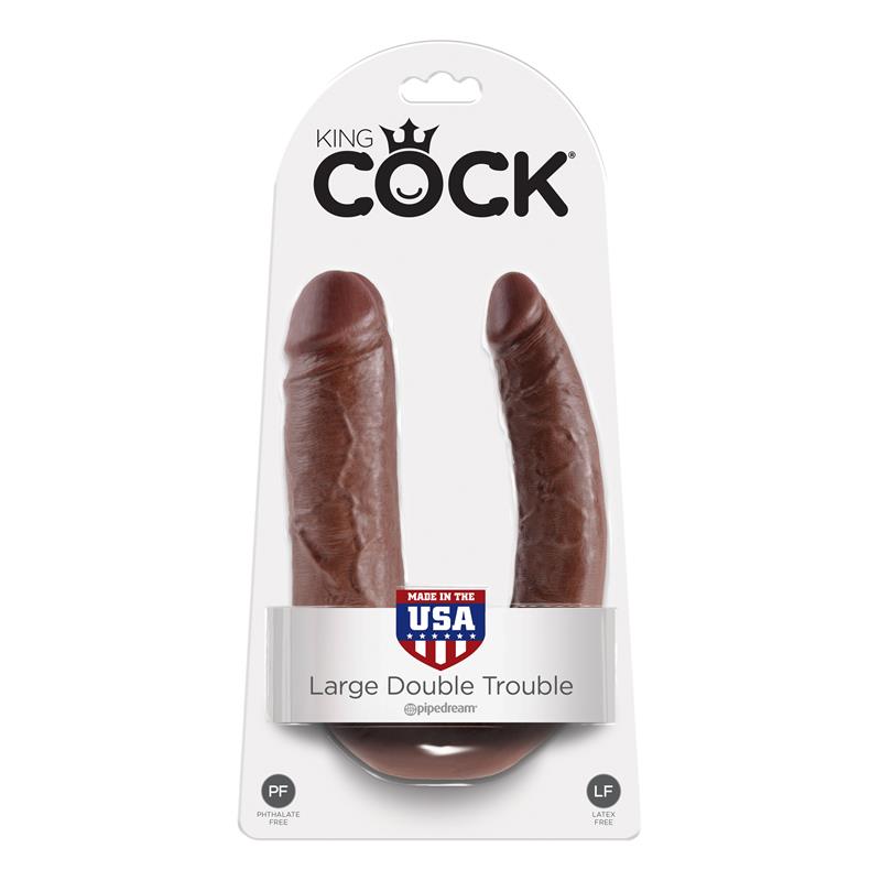 King Cock Pene Doble Penetración Grande - Color Marrón - Imagen 4