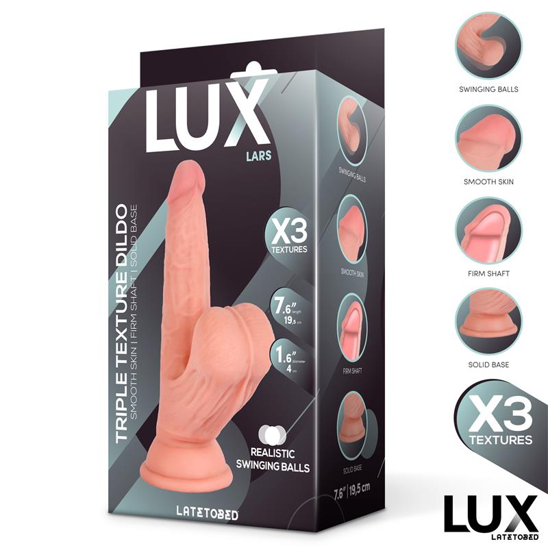Lars Dildo Triple Densidad con Testículos Oscilantes 7.6 - Imagen 3