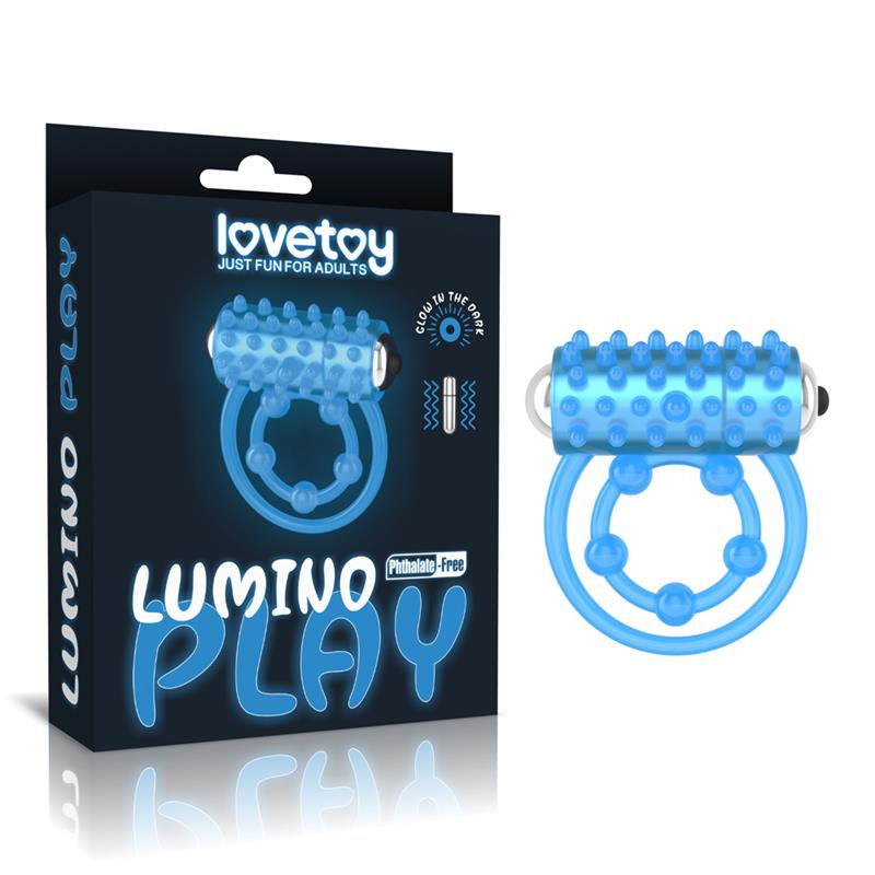 Lumino Play Anillo Vibrador Luz Azul - Imagen 4