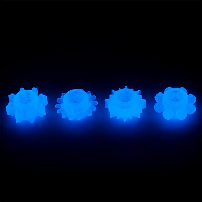 Lumino Play Set 4 Anillo para el Pene Luz Azul - Imagen 3