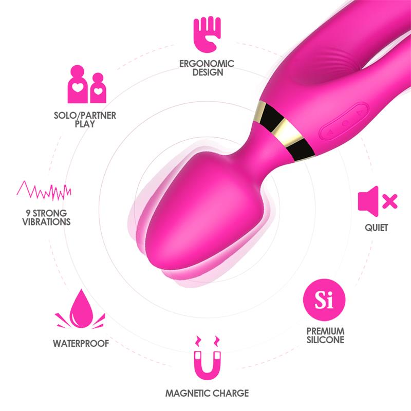 Masajeador y Vibrador Rosa - Imagen 3
