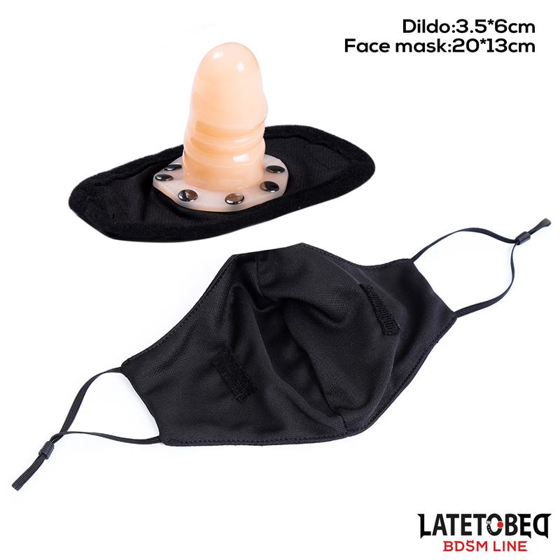 Mascarilla con Accesorio de Dildo 6 cm Desmontable - Imagen 4