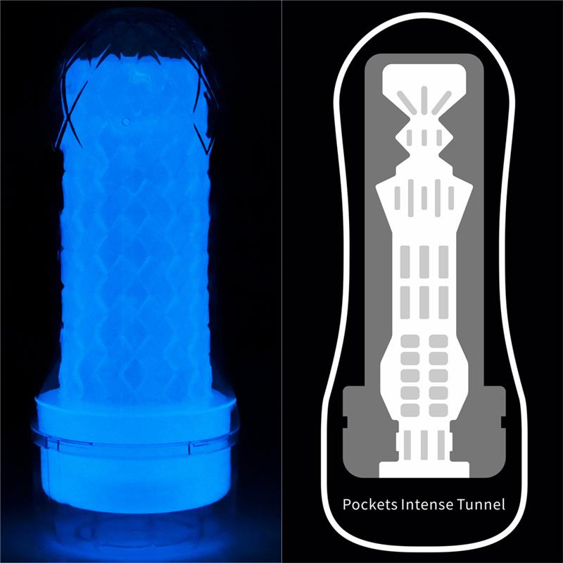 Masturbador Masculino Lumino Luz Azul - Imagen 4