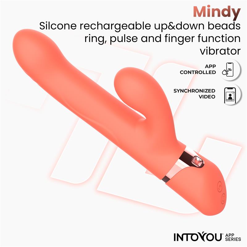 Mindy Vibrador con Anillo de Bolas Up and Down, Finger y Pulsación con APP - Imagen 5