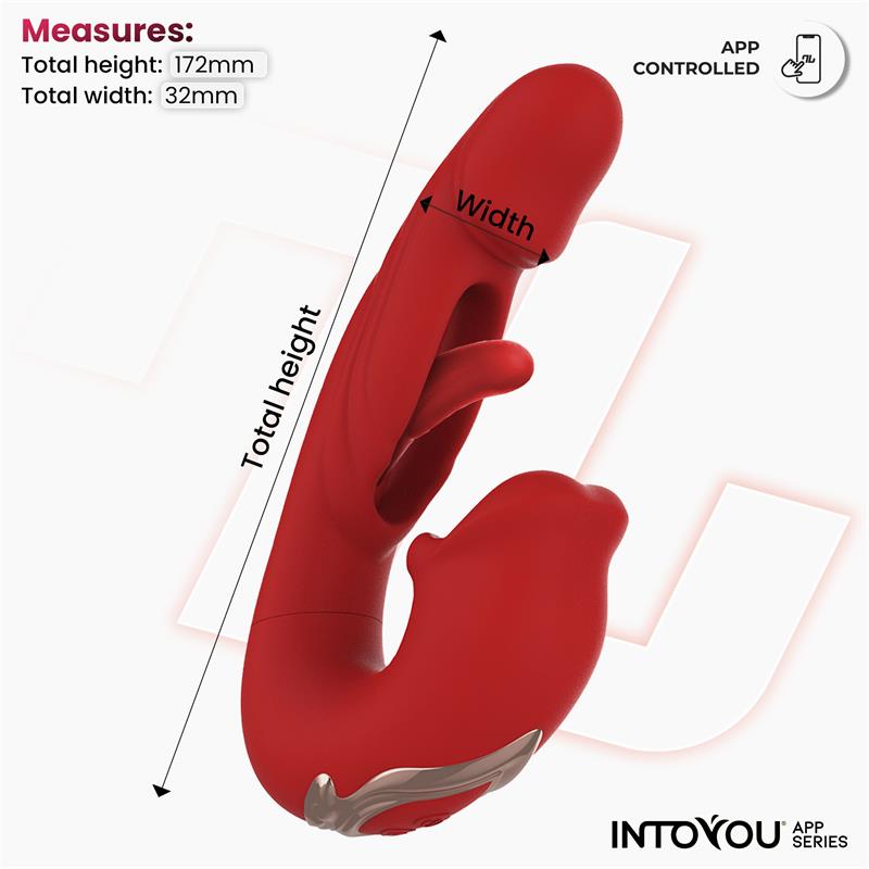 Mouty Vibrador Función Mordisqueo y Flipping con App - Imagen 5