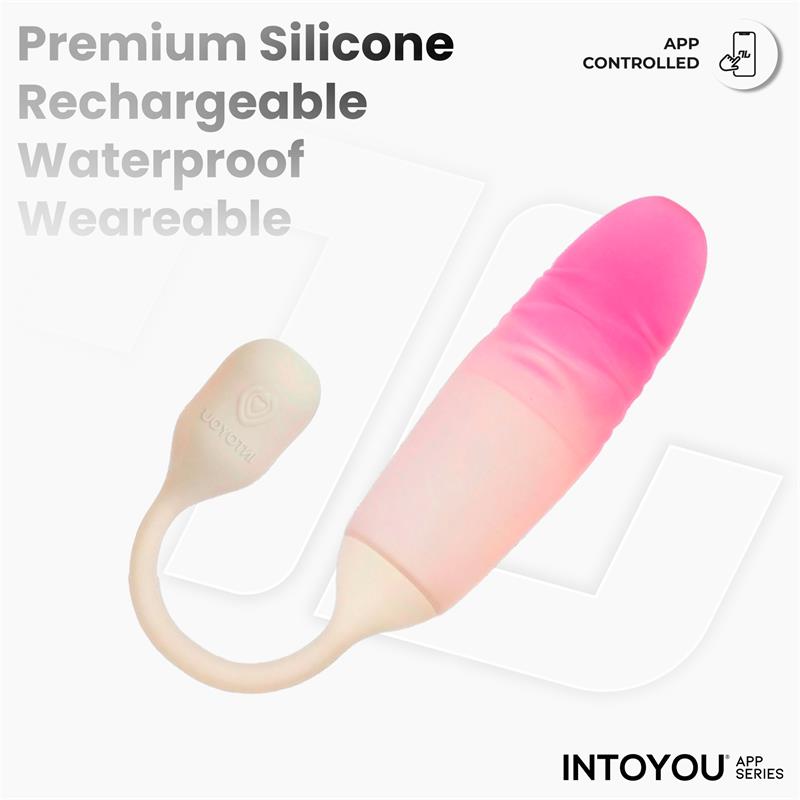 NexEgg Motion Huevo Vibrador con Thrusting App Beige/Rosa - Imagen 4