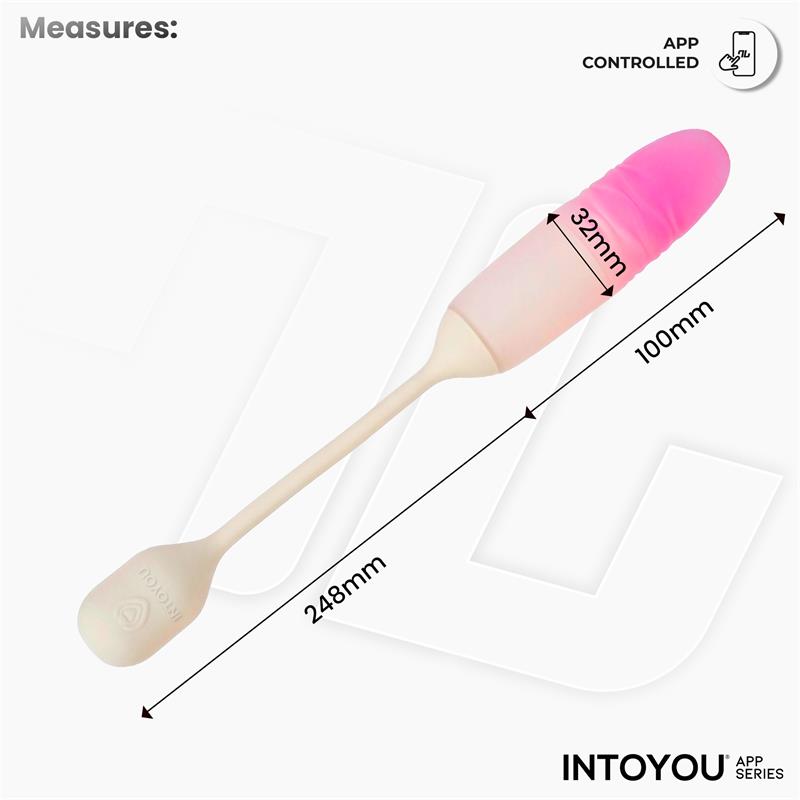 NexEgg Motion Huevo Vibrador con Thrusting App Beige/Rosa - Imagen 5
