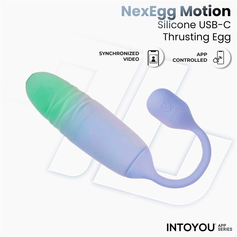NexEgg Motion Huevo Vibrador con Thrusting App Lila/Pistacho - Imagen 5
