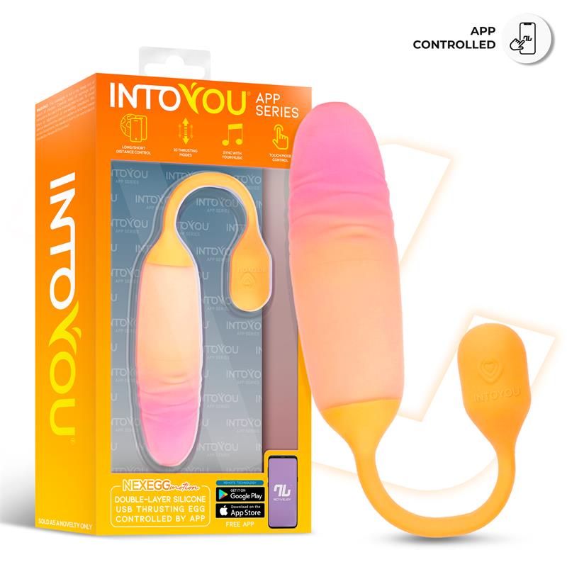 NexEgg Motion Huevo Vibrador con Thrusting App Naranja/Rosa - Imagen 6