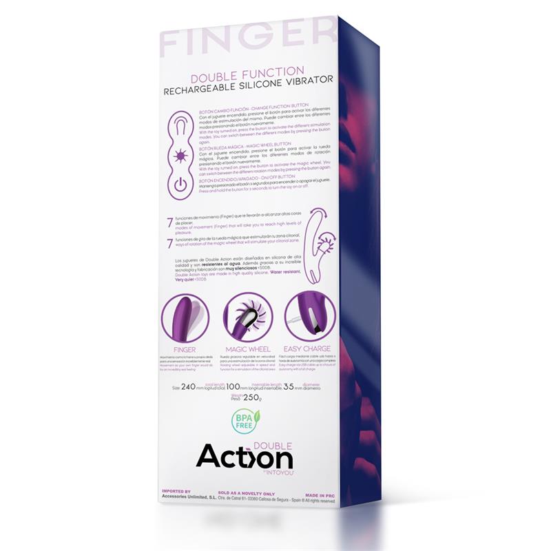 No. Two Vibrador Movimiento Finger y Rueda Estimuladora - Imagen 5