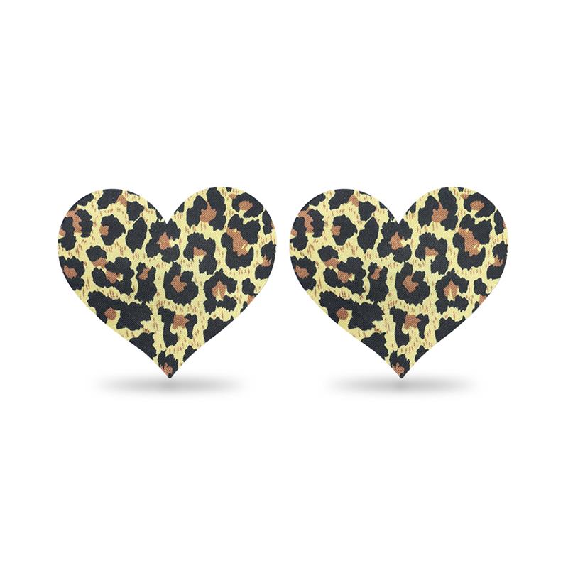 Pack Pezoneras Flor y Corazón Leopardo - Imagen 3