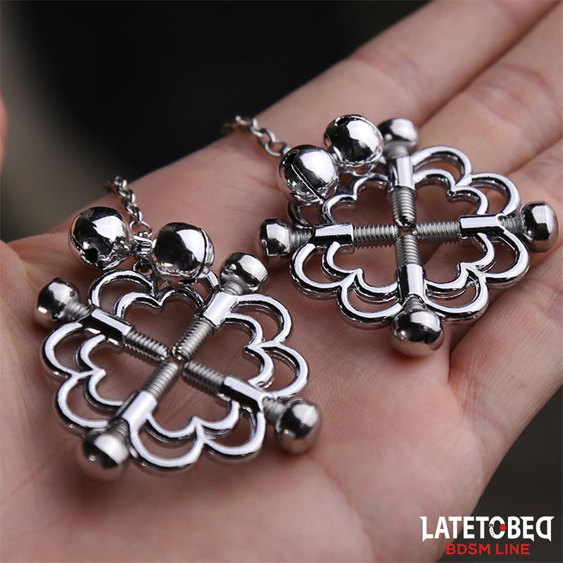 Pinzas de Metal para Pezones Cadena y Cascabeles - Imagen 3