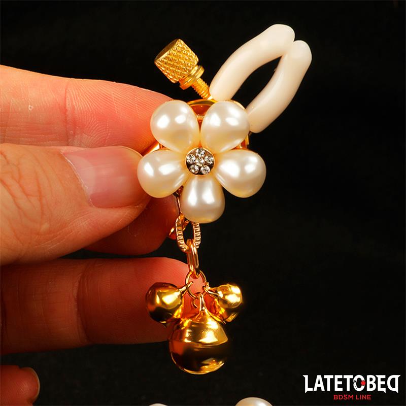 Pinzas para Pezones con Flor de Perlas - Imagen 3
