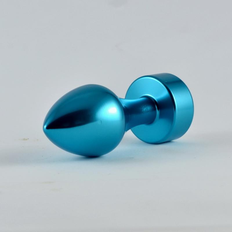 Plug Anal Azul Rosebud con Joya - Imagen 3