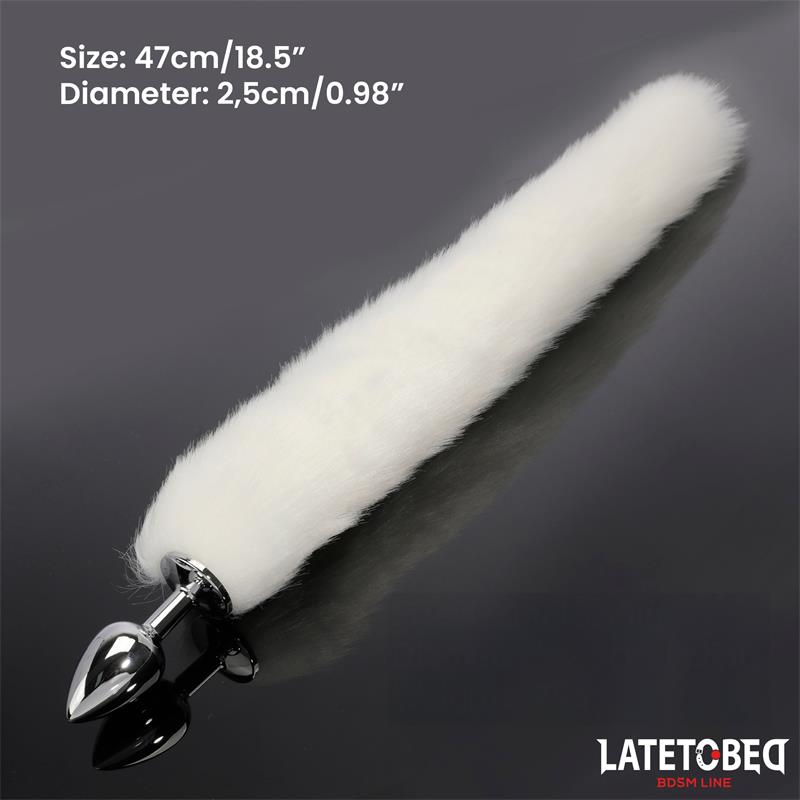 Plug Anal con Cola Blanco 40 cm - Imagen 3