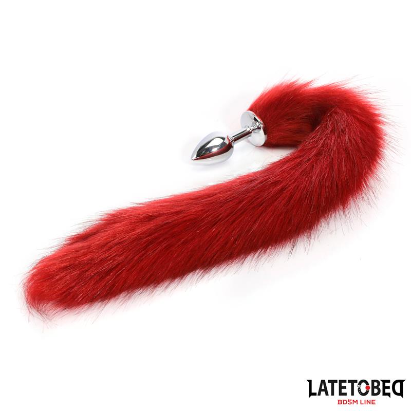 Plug Anal con Cola Rojo Vino 40 cm - Imagen 5