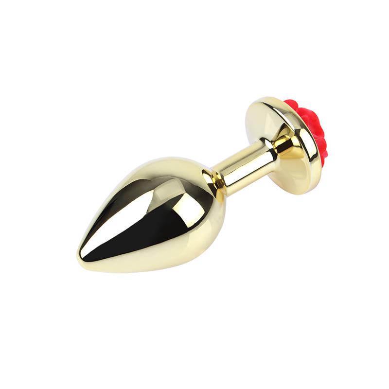 Plug Anal con Joya de Rosa Showy Rose Talla L - Imagen 3