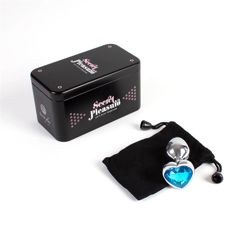 Plug Anal de Metal Corazón Azul Talla S - Imagen 5