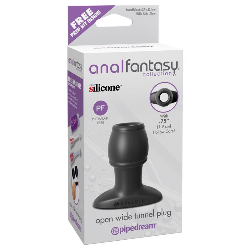 Plug Anal Open Wide Tunnel Negro - Imagen 3