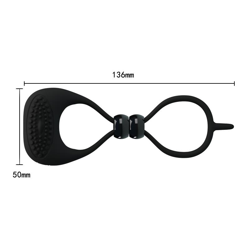 Pretty Love Anillo Vibrador Locker Color Negro - Imagen 4