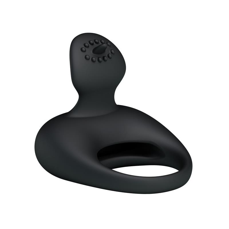 Pretty Love Anillo Vibrador Tonguo Negro - Imagen 5