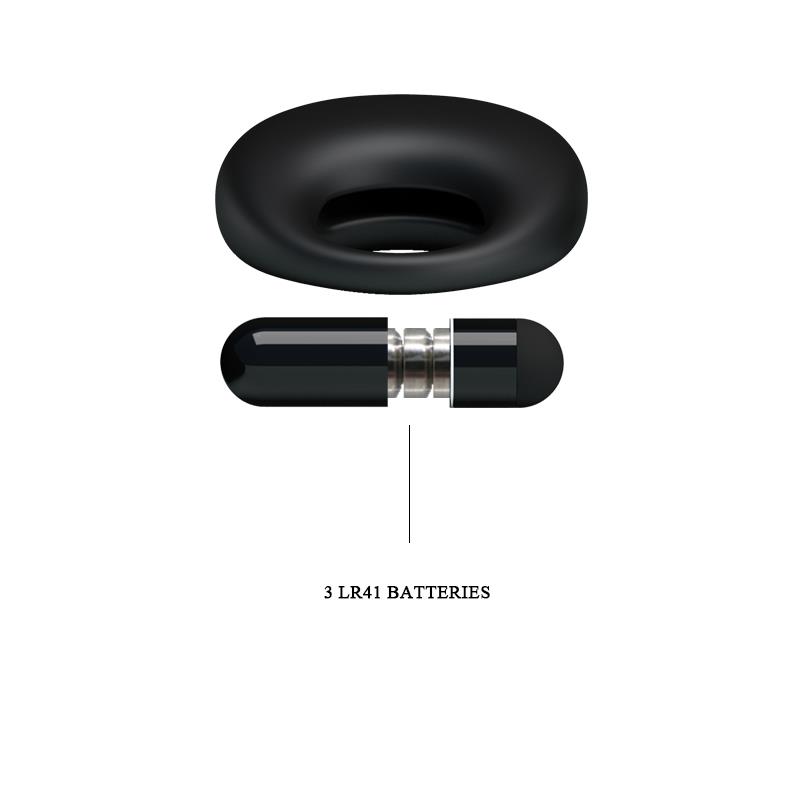 Pretty Love Anillo Vibrador Trap Color Negro - Imagen 3