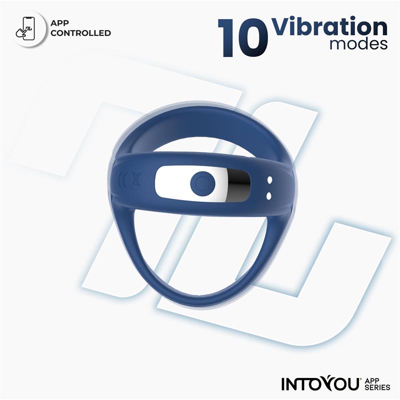 Rank Anillo Vibrador con App Azul - Imagen 3