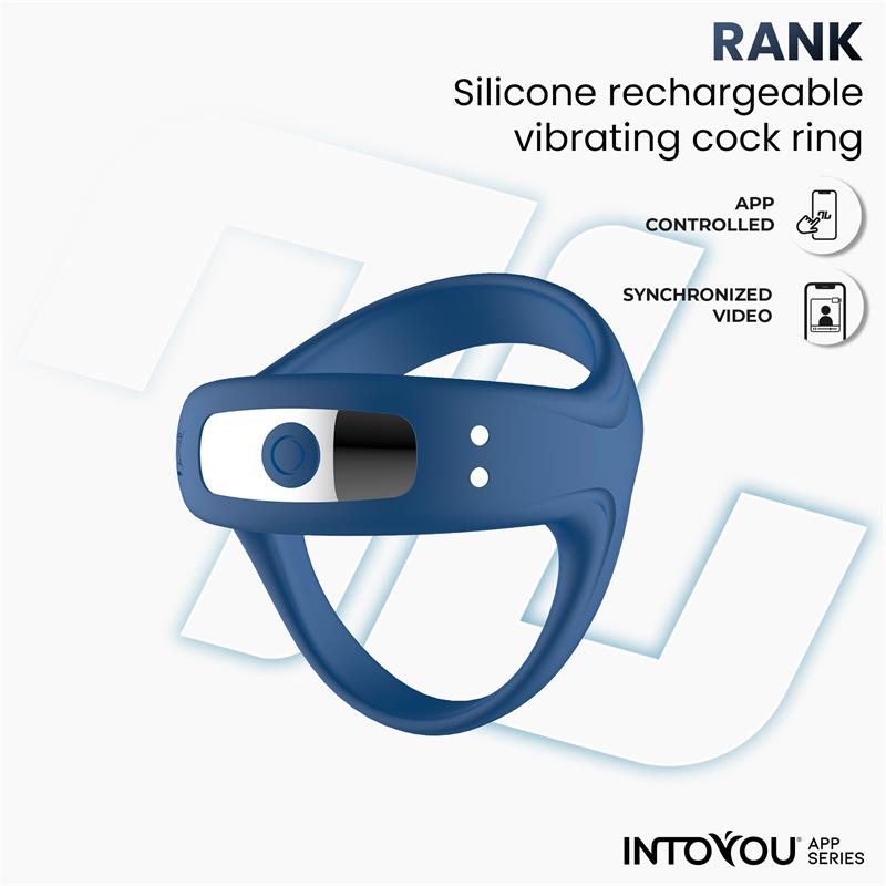 Rank Anillo Vibrador con App Azul - Imagen 6