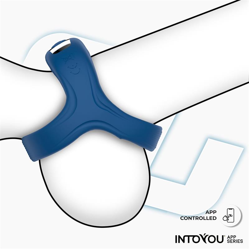 Rank Anillo Vibrador con App Azul - Imagen 7